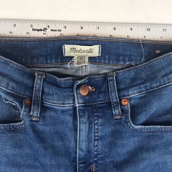 Madewell Blue Denim Jeans‎ 9 in Mid Rise Skinny Size 26 P. - Picture 4 of 10